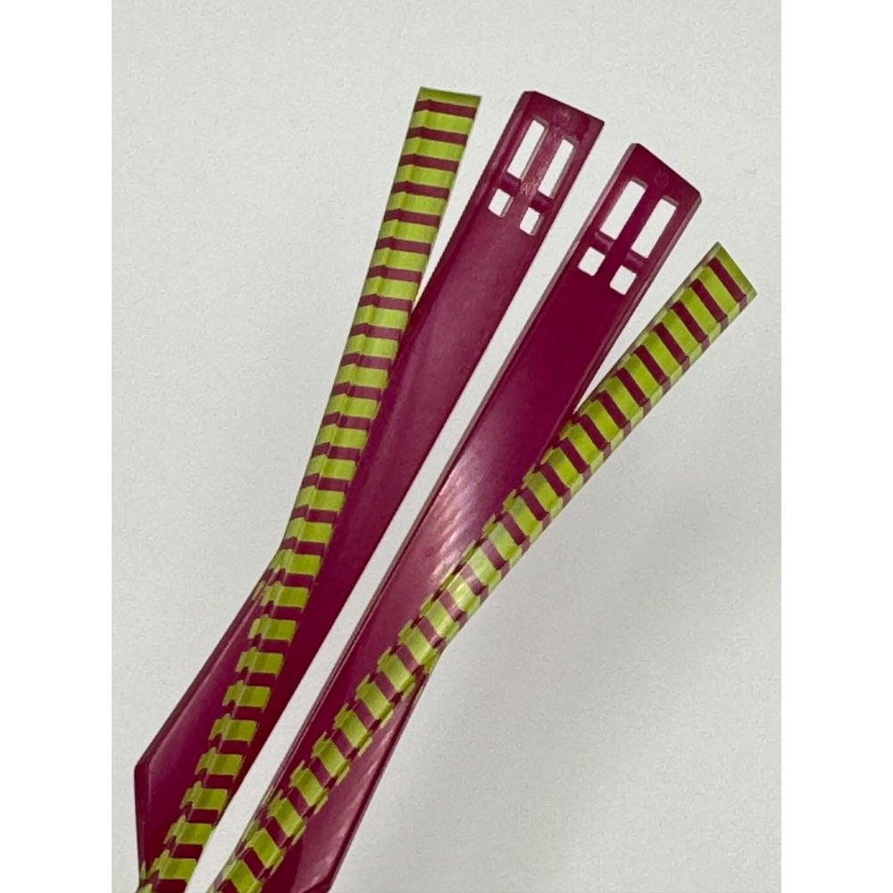 Dilem Interchangeable Eyeglass Temples ZL123 MAGENTA LIME Memphis Y2K France
